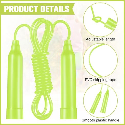 Yunsailing 30 Pcs Colorful Jump Ropes Bulk Plastic Jump Ropes for Kids 7.5 ft Adjustable Sports Skipping Rope Outdoor Speed Jumping Rope for Sports Birthday Party Activities in Saudi Arabia