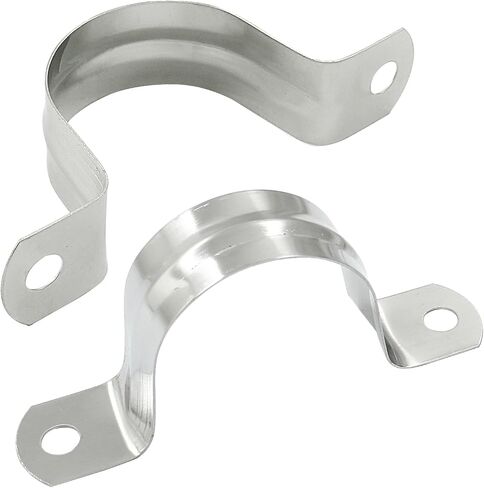 Litoexpe 60Pcs 3/4 Inch Rigid Pipe Strap, M20 Stainless Steel Conduit Clamps 2 Holes Cable U Bracket Pipe Clamp for Fixing Pipe or Cable in Kuwait
