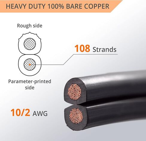Wirefy 14/2 Low Voltage Landscape Lighting Copper Wire - 14-Gauge 2-Conductor 100 Feet | Low-Voltage Wire | Low Voltage Wiring | Low Voltage Wire 14/2 | Landscape Wire 14 2 in Saudi Arabia
