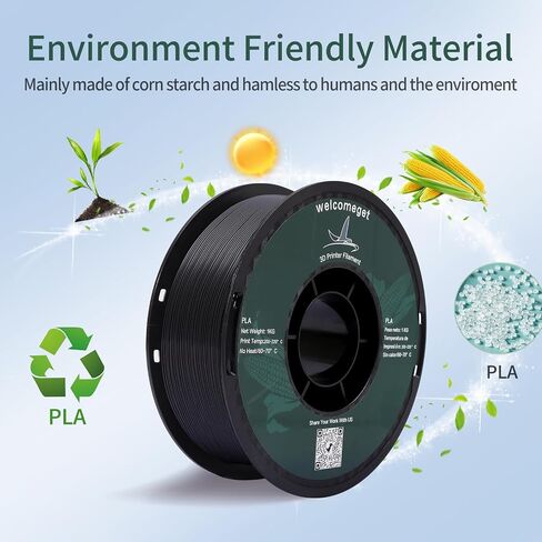 PLA 3D Printer Filament,One roll,Dimensional Accuracy +/- 0.03 mm, 1 kg Spool(2.2lbs), 1.75 mm，White in Saudi Arabia