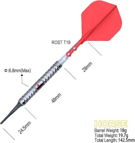 CUESOUL Chinese Zodiac 18/19/20g Soft Tip 90% Tungsten Dart Set with Integrated ROST T19 Flight in Saudi Arabia