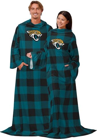 بطانية FOCO Houston Texans NFL Buffalo منقوشة كبيرة الحجم يمكن ارتداؤها - 48 بوصة × 71 بوصة in Saudi Arabia