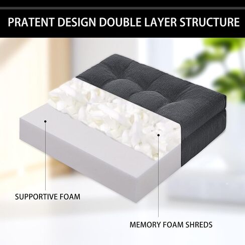 HAVARGO Recliner Cushions for Elderly, 20x20x5 Inch Thick Chair Cushion Patent Design Soft Tufted Dual Layer Booster Seat Cushions for Seniors Recliner Risers Taupe 1P in Saudi Arabia