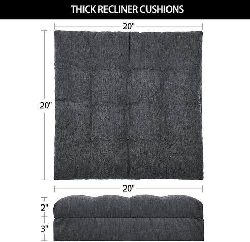 HAVARGO Recliner Cushions for Elderly, 20x20x5 Inch Thick Chair Cushion Patent Design Soft Tufted Dual Layer Booster Seat Cushions for Seniors Recliner Risers Taupe 1P in Saudi Arabia
