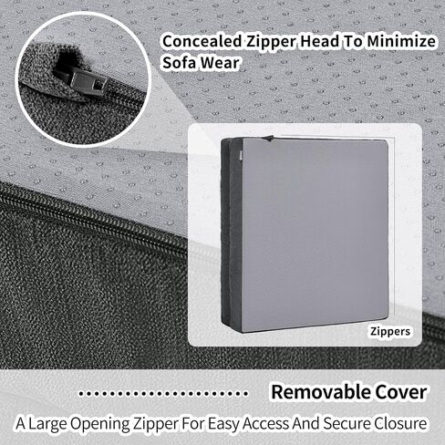 HAVARGO Recliner Cushions for Elderly, 20x20x5 Inch Thick Chair Cushion Patent Design Soft Tufted Dual Layer Booster Seat Cushions for Seniors Recliner Risers Taupe 1P in Saudi Arabia