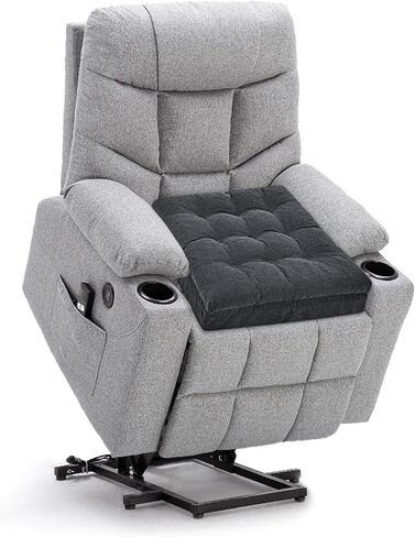 HAVARGO Recliner Cushions for Elderly, 20x20x5 Inch Thick Chair Cushion Patent Design Soft Tufted Dual Layer Booster Seat Cushions for Seniors Recliner Risers Taupe 1P in Saudi Arabia