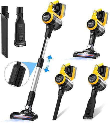 150W/18Kpa Cordless Mini Handheld Vacuum Cleaner for DeWALT 20v Battery(No Battery), 4 in 1 Car Vacuum Cleaner High Power with Brushless Motor, Hand Held Vacuum Cleaner for Car Home Office, Pet Hair in Saudi Arabia