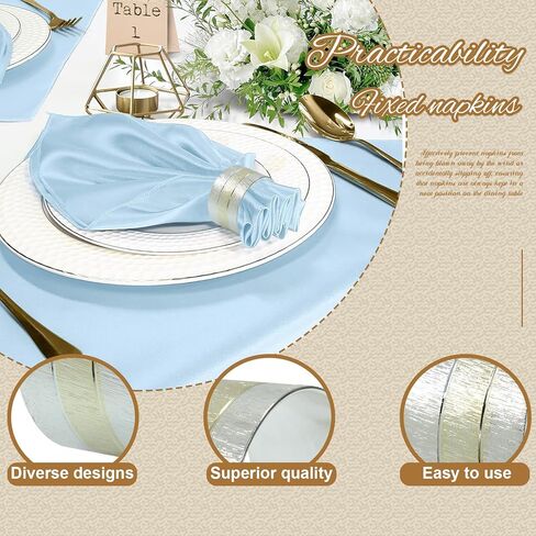 6 Pack Gold Napkin Rings, Metal Napkin Rings Elegant Table Decorations for Wedding, Dinner in Kuwait