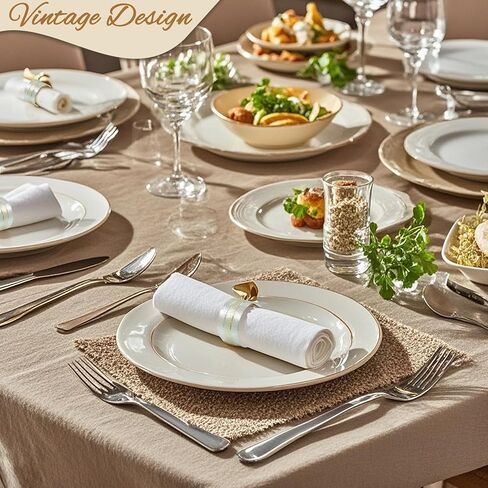 6 Pack Gold Napkin Rings, Metal Napkin Rings Elegant Table Decorations for Wedding, Dinner in Kuwait