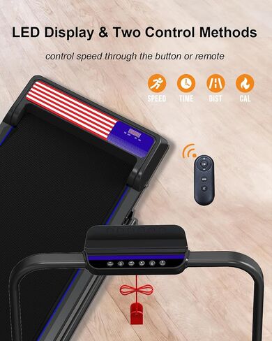 Treadmill Under Desk Walking Pad,2 in 1 Folding Treadmill for Home/Office with Remote Control and APP，Large Screen in Saudi Arabia