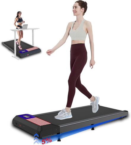 Treadmill Under Desk Walking Pad,2 in 1 Folding Treadmill for Home/Office with Remote Control and APP，Large Screen in Saudi Arabia