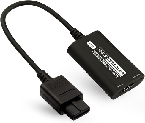 N64/NGC/SFC/SNES HDMI Adapter - Supports Auto SV & AV and 16:9/4:3 Switch, Plug & Play Video Game Adapter with No Lag, HDMI Adapter for N64/NGC/SFC/SNES Console in Saudi Arabia