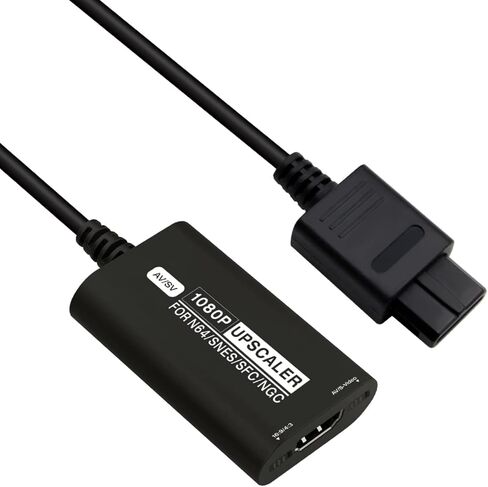N64/NGC/SFC/SNES HDMI Adapter - Supports Auto SV & AV and 16:9/4:3 Switch, Plug & Play Video Game Adapter with No Lag, HDMI Adapter for N64/NGC/SFC/SNES Console in Saudi Arabia