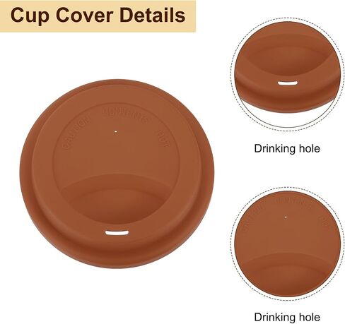 uxcell Silicone Cup Lids, Drinking Lid Reusable Sealed Mug Lid for Ceramic Glass Coffee Mug Spill-Proof, Durable Coffee Cup Covers in Saudi Arabia