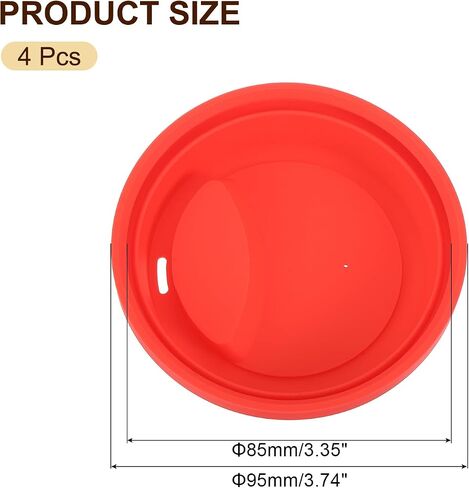 uxcell Silicone Cup Lids, Drinking Lid Reusable Sealed Mug Lid for Ceramic Glass Coffee Mug Spill-Proof, Durable Coffee Cup Covers in Saudi Arabia