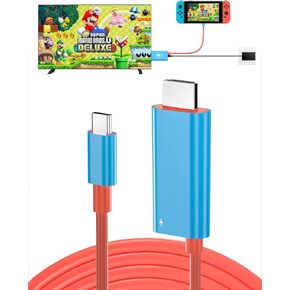 TV Docking Station for Nintendo Switch, Portable TV Dock Station Replacement for Nintendo Switch with HDMI and Charge Port (【6in1】 Black)
