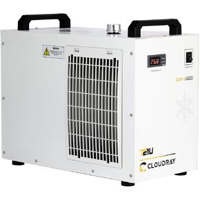 Cloudray Industrial Water Chiller CW-5200DH 6L 0.81HP 3.43GPM نظام تبريد المياه لـ 60W 70W 80W 90W 120W 130W 150W ، CO2 LASER ACCINES و MACHINES ، COLLS 5596 BTU/H (ترقية 5200DG)