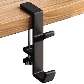JAKO Headphone Stand Hanger Holder, Under Desk Aluminum Alloy Headset Stand with Fit for Gaming PC Accessories,Under Desk Clamp Hook Mount Suitable for Office, Computer Desk (White)