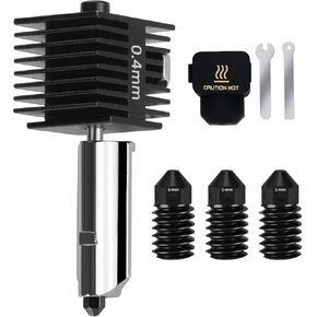 3D Printer 0.4mm Hotend Kit for Bambu Lab A1/A1 Mini, Upgrade High-Temperature Hardened Steel Nozzle Hot End Kit Extruder Replacement & Silicone Sock for Bambu Lab
