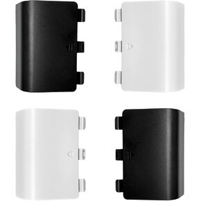 4 Pack Series S/X Replacement Battery Back Cover for Xbox Series S/X Controller,Series S/X Battery Cover Door,Battery Back Shell Covers for Xbox Series S/X Controller(Black)