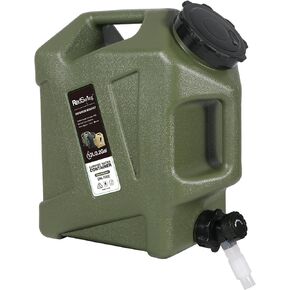 RedSwing 3.2 Gallon Water Container, Portable Water Storage Carrier Tank with Spigot for Camping Outdoor Hiking Travel, BPA Free, Khaki