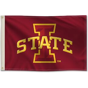 Iowa State Cyclones College Sports Printed Flag - NCAA Licensed - Nylon - 2' x 3' School Banner (Red, Gold)