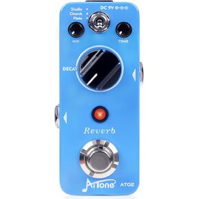 AITONE Reverb Pedal Digital Reverb Guitar Effect Pedal with 3 Modes True Bypass for Electric Guitar (AT-02)