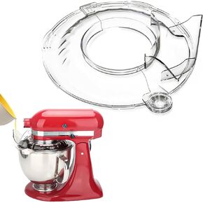 Compatible with Kitchen aid Bowl Cover, for Kitchen aid 4.5-5QT Mixer Bowl, for Kitchen aid Pouring Shield, for Kitchen aid Mixers Accessories, for Kitchen aid Attachments with Removable Pour Spout