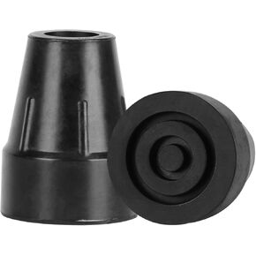 supregear Crutch Tips 7/8 Inch, 4-Pack Heavy Duty Strong Rubber Cane Tips Extreme Grip, Non-Slip Extra Widen Base Replacement Feet Cap for Crutches Walking Cane Folding Cane, Black