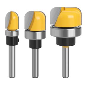 1/4 Inch Shank Blue Round Nose Router Bit Set, 1/4 Router Bit Set 1/4 Shank Router Bits Set, Carbide Wood Router Bits for Woodworking, 8PCS