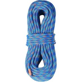 VEVOR 10.2mm Dynamic Climbing Rope, 70M(230ft) Outdoor Rock Climbing Rope 25KN Breaking Tension, Stretchable Fiber Rope with Steel Snap Hooks for Escape, Rappelling, Fire Rescue, Blue in Kuwait