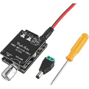 50W+50W Bluetooth Amplifier Board DC 5-24V BT and AUX Inputs 2.0 Channel Stereo AMP Board Audio Power Amplifier Module for DIY Wireless Speakers Password Free Connect(ZK-502L)