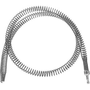 uxcell 1 Pcs Drain Clog Remover 196.8 inch 5 M 16mm Thick, Drain Augers Hair Remover Spring Cable with Electric Drill Connector, Plumbing Snake for Kitchen Sink, Bathtub Drain Toilet