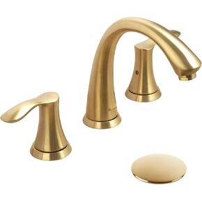 8 Inch Two Handle Bathroom Faucet Widespread Oil Rubbed Bronze, Oakland Bronze Bathroom Faucet for Sink 3 Hole Brass Lavatory Faucet Lead-Free with Pop Up Drain Supply Line, KSB8232