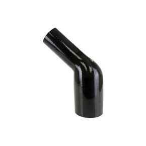 HPS 1-3/4" - 2-1/4" ID, 45 Degree Silicone Elbow Reducer Coupler Hose, High Temp 4-ply Reinforced, Black