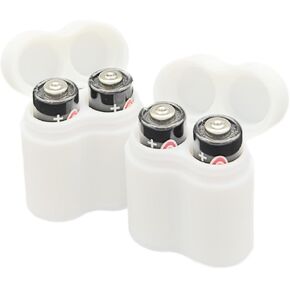 Slimline A23 / 23A Battery Case, Soft Durable Material - Pack of 2 (Holds 4 Batteries)