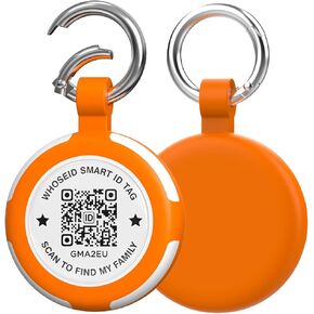 Compatible with AirTag Keychain, QR Code Air Tag Holder, Silicone AirTags Cases, GPS Item Finders Accessories (Black & Rose)