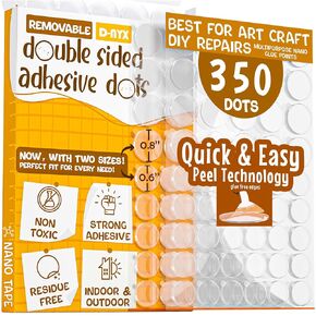Double Sided Tape Sticky Dot Stickers Removable Putty No Trace Clear Sticky Tack Waterproof Small Stickers for Festival Decoration Mounting Dots Picture Hanging Strips