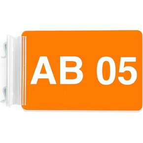 20-Pack Warehouse Aisle Sign Holder, Pallet Rack Sign, Heavy Duty and Durable, Snaps in Rack Upright, 3L Gripper & Unibody Design, 3/4" x 3" Long, Works Up to 3/32-Inch Thick Signs, Sign Not Included