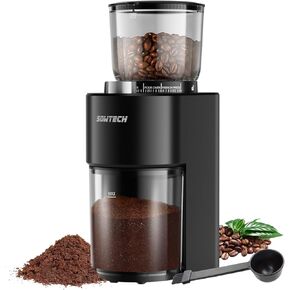 Conical Burr Coffee Grinder, Adjustable Burr Mill with 38 Precise Grind Setting, precision timer, for Espresso/Drip/Pour Over/Cold Brew/French Press Coffee Maker(Beige)