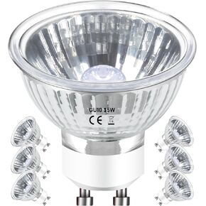 50W GU10 Halogen Bulbs for Candle Warmer Lamp, 6Pcs MR16 GU10+c 120v 50w Halogen Light Bulbs 2 Pin Warm White 2800K, Dimmable 50 Watt GU10 Bulbs for Wax Warmer Bulbs,Track Lighting Bulbs