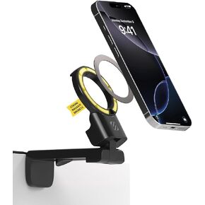 Scosche SMSTRVL-SP1 Magnetic Airplane Phone Holder Mount for MagSafe, Plane Travel Essentials for Flying with Kids, Cell Phone Stand for Desk, Tray Table Compatible with Apple iPhone 16/15/14/13/12