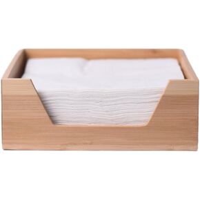 Bamboo Napkin Holder For Table 9.29" x 5.43" x 2.56" - Japanding Design, Multipurpose - Stylish Home Decor Napkin Organizer.