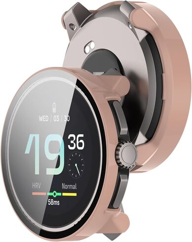 FitTurn متوافق مع Suunto Race Screen Screen Caseport Cases PC Cover Slim Cover 3D تغطية كاملة حامي شاشة الزجاج المقسى لمشاهدة Suunto Race S (Clear) in Kuwait