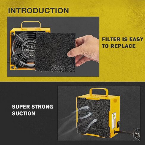 KOTTO Solder Smoke Absorber Remover Fume Extractor Smoke Prevention Absorber DIY Working Fan for Soldering Station (Yellow) in Saudi Arabia