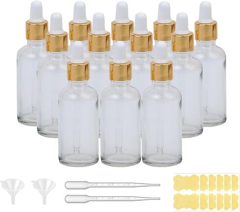 Green Glass Dropper Bottle 1.75 oz, Tincture Bottles with Glass Dropper, for Essential Oils, Aromatherapy, Cosmetic, Laboratory, Pharmacy, Liquids,Stronger Suction ideal for Leakproof Travel in Saudi Arabia