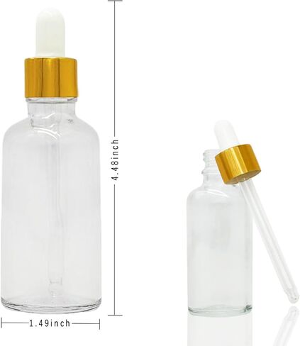 Green Glass Dropper Bottle 1.75 oz, Tincture Bottles with Glass Dropper, for Essential Oils, Aromatherapy, Cosmetic, Laboratory, Pharmacy, Liquids,Stronger Suction ideal for Leakproof Travel in Saudi Arabia