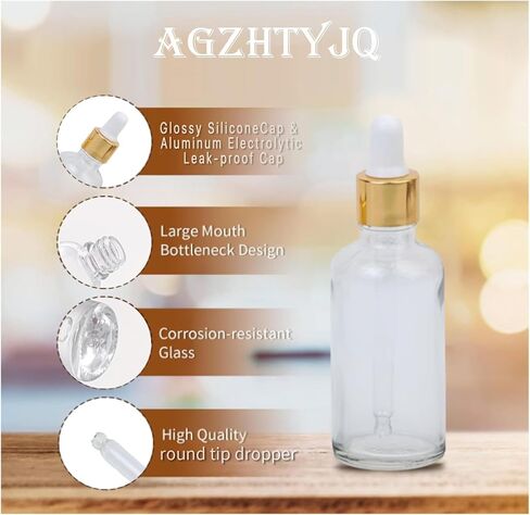 Green Glass Dropper Bottle 1.75 oz, Tincture Bottles with Glass Dropper, for Essential Oils, Aromatherapy, Cosmetic, Laboratory, Pharmacy, Liquids,Stronger Suction ideal for Leakproof Travel in Saudi Arabia