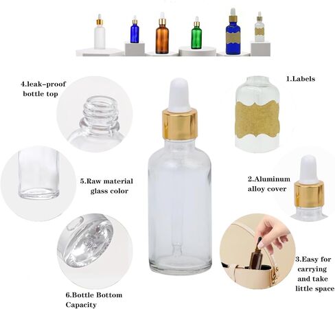 Green Glass Dropper Bottle 1.75 oz, Tincture Bottles with Glass Dropper, for Essential Oils, Aromatherapy, Cosmetic, Laboratory, Pharmacy, Liquids,Stronger Suction ideal for Leakproof Travel in Saudi Arabia