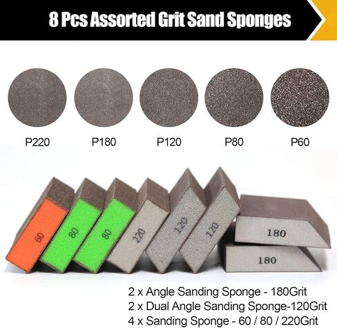Diamond Hand Polishing Pads, Sanding Block Foam Backing for Tile Marble Glass Stone Granite Ceramics Polishing 50/100/200/400 Bs Wet or Dry Diamond Sanding Pads 4Pack in Saudi Arabia